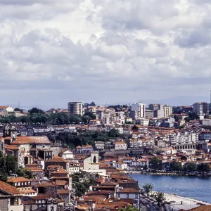 Wide View of Douro and Old Town Print, Porto, Portugal