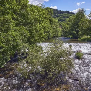 Wilde Gutach river, hills, hilly landscape Wilde Gutach river, hills, hilly landscape