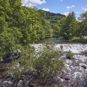 Wilde Gutach river, hills, hilly landscape Wilde Gutach river, hills, hilly landscape
