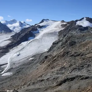 Wildspitze with Taschachferner and Hinterer Brunnenkogel with Mittelbergferner Wildspitze with Taschachferner and Hinterer Brunnenkogel with Mittelbergferner