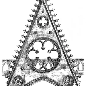 Wimperg, decorative gable from the south portal of the Notre Dame facade Wimperg, decorative gable from the south portal of the Notre Dame facade