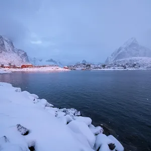 Winter atmosphere on the fjord
