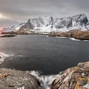 Winter landscape near Reine, Lofoten Winter landscape near Reine, Lofoten