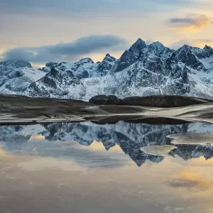 Winter Scandinavian landscape, sea Winter Scandinavian landscape, sea