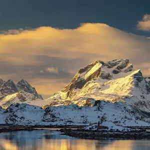 Winter Scandinavian landscape at sunrise Winter Scandinavian landscape at sunrise