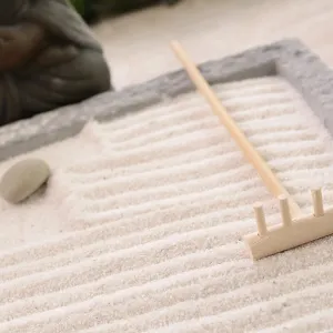 Wooden fork of a small Zen garden Wooden fork of a small Zen garden