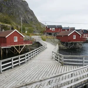 Wooden houses in the village of A or A i Lofoten