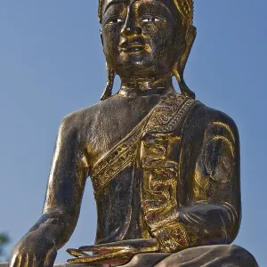 Wooden statue of a Buddha
