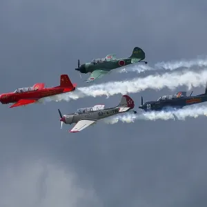 Yak vintage aircraft demonstration flight