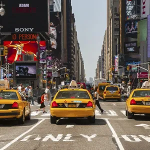 Yellow Cabs, taxis at Times Square