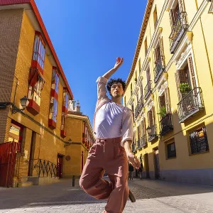 Young Man Dancing Ballet in Urban Environment Print