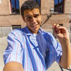 Young Man Taking a Selfie Print