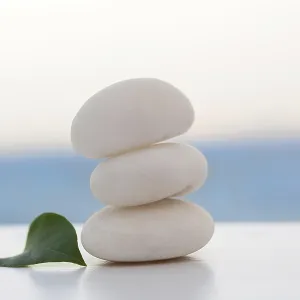 Zen rock stack on tropical beach Zen rock stack on tropical beach