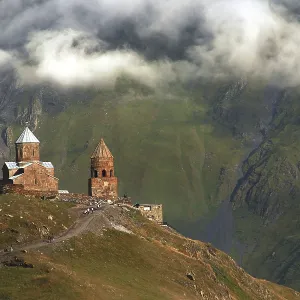 Zminda Sameba pilgrimage church in the High Caucasus Zminda Sameba pilgrimage church in the High Caucasus