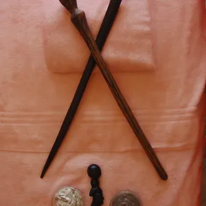 Zulu stick massage tools at the spa of the luxury Hotel Cape Grace in Capetown