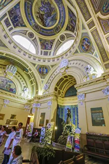 04-26-2014 Budapest Hungary. Entrance hall in Szecheni thermal Baths