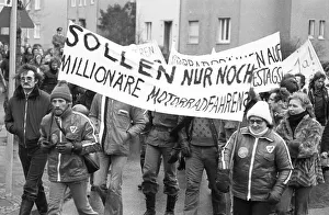 About 1, 500 motorbike riders rallied against a drastic increase in motorbike insurance premiums in Bonn