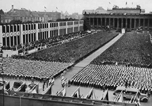 1 August 1936, German youth in the Lustgarten for the ceremonial consecration hour