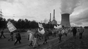 More than 10, 000 opponents of nuclear power and nuclear weapons demonstrated for their aims on 25