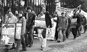 More than 10, 000 opponents of nuclear power and nuclear weapons demonstrated for their aims on 25