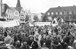 More than 10, 000 opponents of nuclear power and nuclear weapons demonstrated for their aims on 25