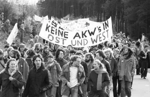 More than 10, 000 opponents of nuclear power and nuclear weapons demonstrated for their aims on 25