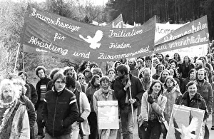 More than 10, 000 opponents of nuclear power and nuclear weapons demonstrated for their aims on 25