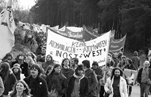 More than 10, 000 opponents of nuclear power and nuclear weapons demonstrated for their aims on 25