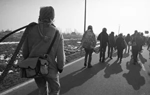 About 100, 000 demonstrators, peaceful and violent