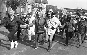 About 100, 000 demonstrators, peaceful and violent
