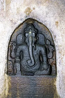 11th century rock-cut Ganesha in kudumiyanmalai