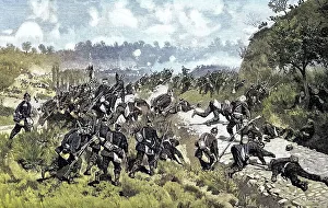 The 12s stormed the left side of the Red Mountain
