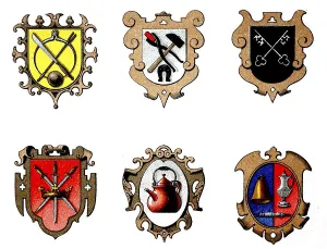 1890, guild coat of arms: Wood turner