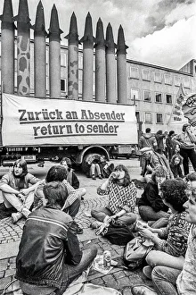 19.04.1985, Easter march to the Pershing site Waldheide near Heilbronn