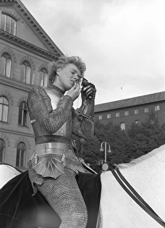 In the 1940s. The american movie Jeanne d'Arc is being promoted for it's premiere screening