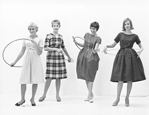 In the 1950s. Women Hula hooping