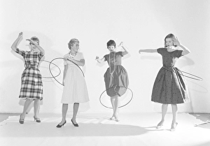 In the 1950s. Women Hula hooping
