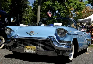 1957 Cadillac at a Classic Car Show in Belvidere
