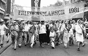 The 1981 Copenhagen to Paris Peace March reached the city of Muenster