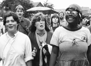 The 1981 Peace March from Copenhagen to Paris reached the cities of Coesfeld (D) and Deurne (NL) on its way