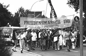 The 1981 Peace March from Copenhagen to Paris reached the cities of Coesfeld (D) and Deurne (NL) on its way