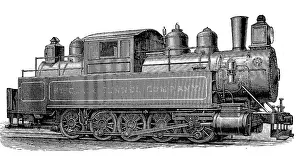 19th century locomotives: five-coupled goods train tender locomotive for the St