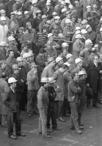 2000 steelworkers of the Henrichshuette in Hattingen demonstrated on 29