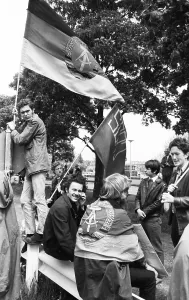 The 2nd meeting of Chancellor Willy Brandt with GDR MP Willi Stoph on 21 May 1971 in Kassel was accompanied by a large