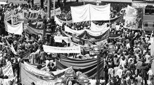 The 35th anniversary congress to end fascist rule was accompanied by a demonstration and rally in Mannheim