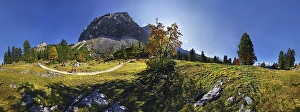 360 ° panoramic view in autumn