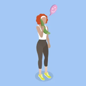 3D Isometric Flat Illustration of Products for Healthy Skin