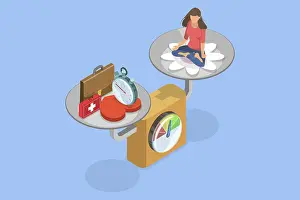 3D Isometric Flat Vector Conceptual Illustration of Routine And Boundaries