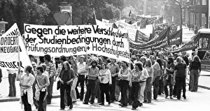 More than 40, 000 students from all parts of the Federal Republic of Germany demonstrated for more education funding