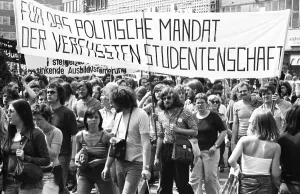 More than 40, 000 students from all parts of the Federal Republic of Germany demonstrated for more education funding